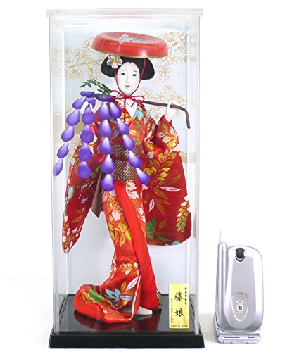 Amazon | 【日本人形】【J011】日本人形5号ケース入り【藤娘